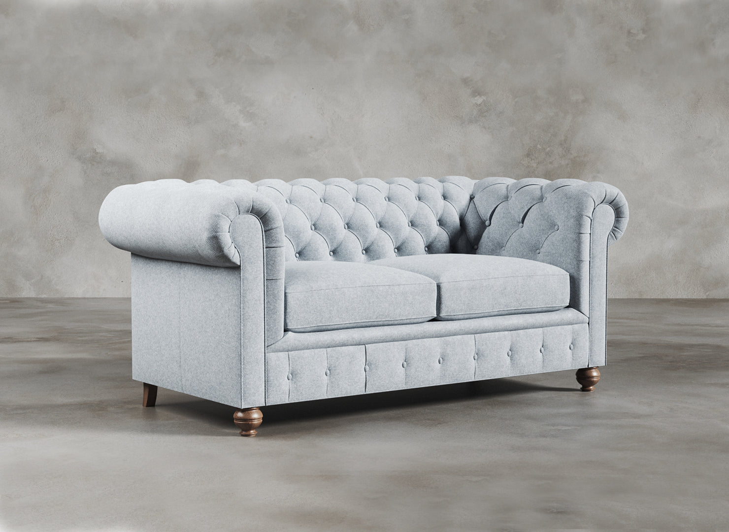 Chesterfield Sofa I Davenport I Lace I Light Blue M J
