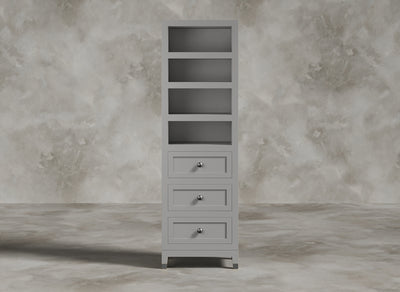 British Handmade Furniture I Bathroom Vanity I Pewter I Light Grey