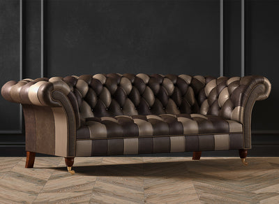 Patchwork Chesterfield Sofa I The King William I Real Italian Leather