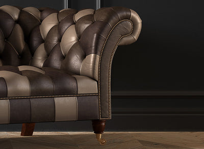 Patchwork Chesterfield Sofa I The King William I Real Italian Leather