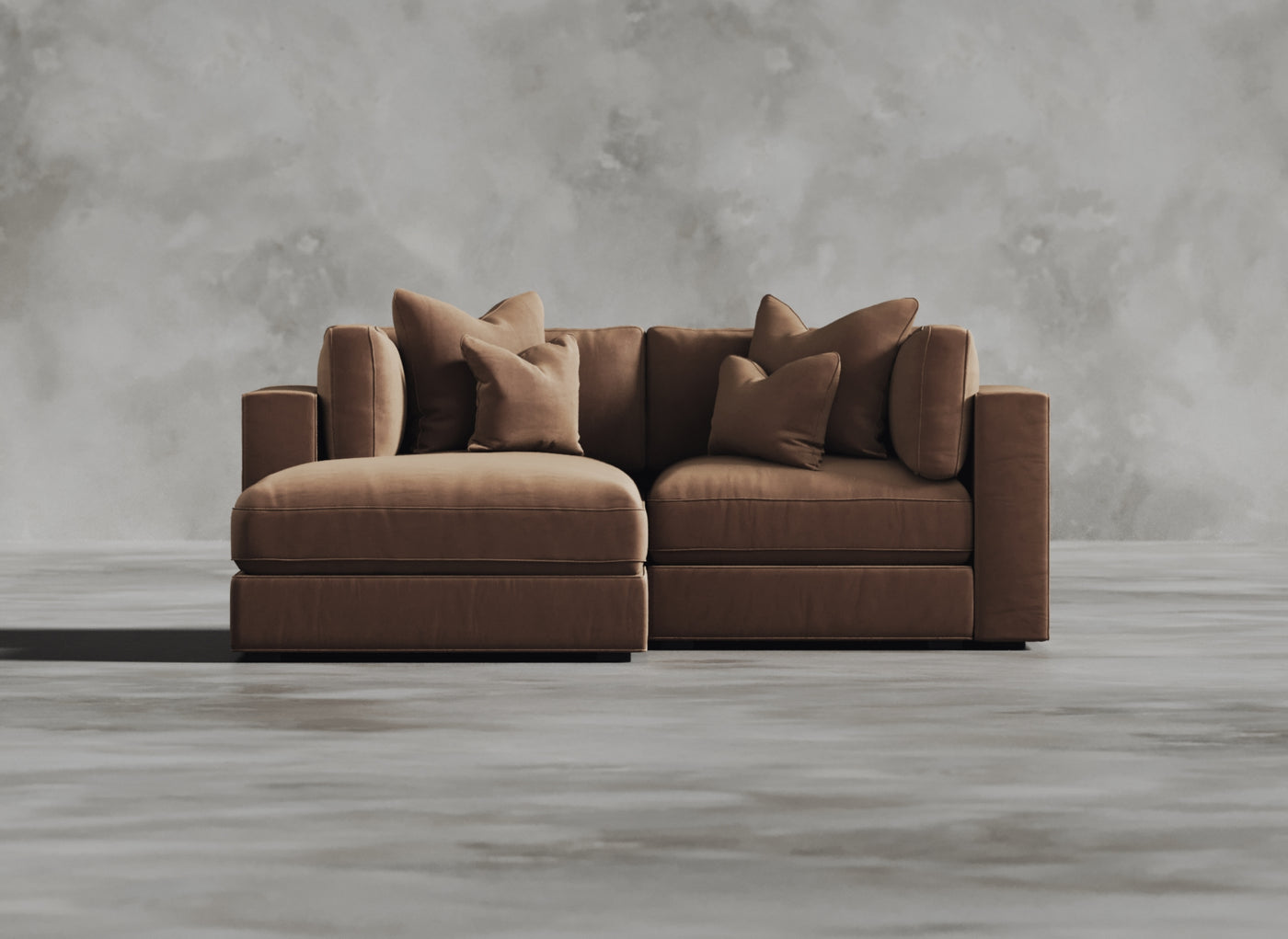 Opulent Modular Sofa I Pomelo I Rusty Orange