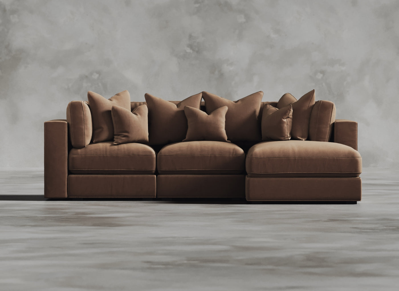 Opulent Modular Sofa I Pomelo I Rusty Orange