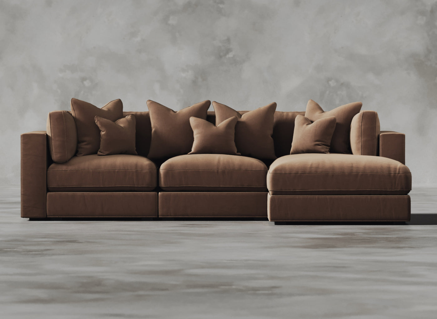 Opulent Modular Sofa I Pomelo I Rusty Orange