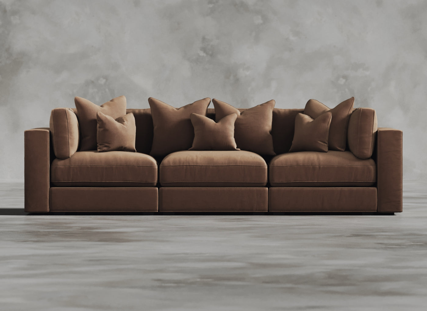 Opulent Modular Sofa I Pomelo I Rusty Orange