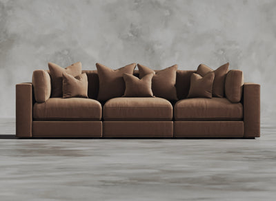 Opulent Modular Sofa I Pomelo I Rusty Orange