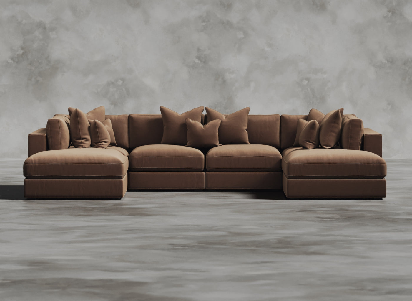 Opulent Modular Sofa I Pomelo I Rusty Orange