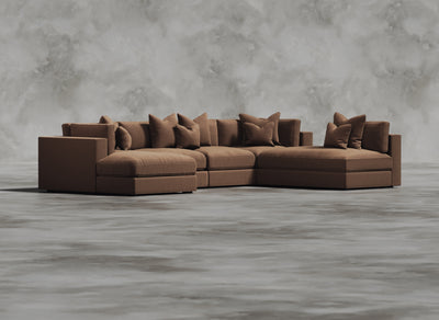 Opulent Modular Sofa I Pomelo I Rusty Orange