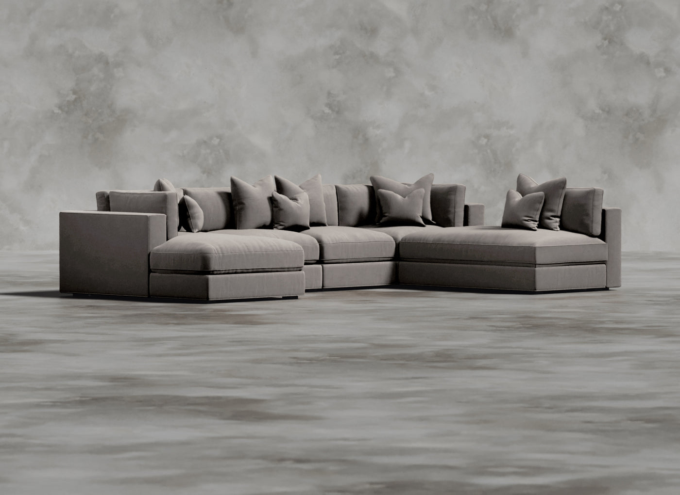 Opulent Modular Sofa I Sere I Light Grey