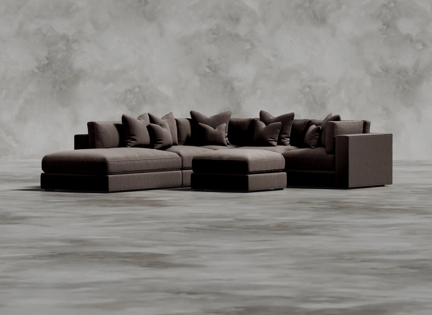 Opulent Modular Sofa I Sanguine I Light Brown