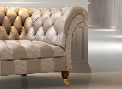 Patchwork Chesterfield Sofa I The Queen Elizabeth I Real Italian Leather