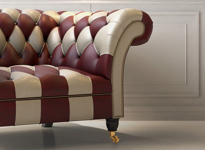 Patchwork Chesterfield Sofa I The Queen Victoria I Real Italian Leather