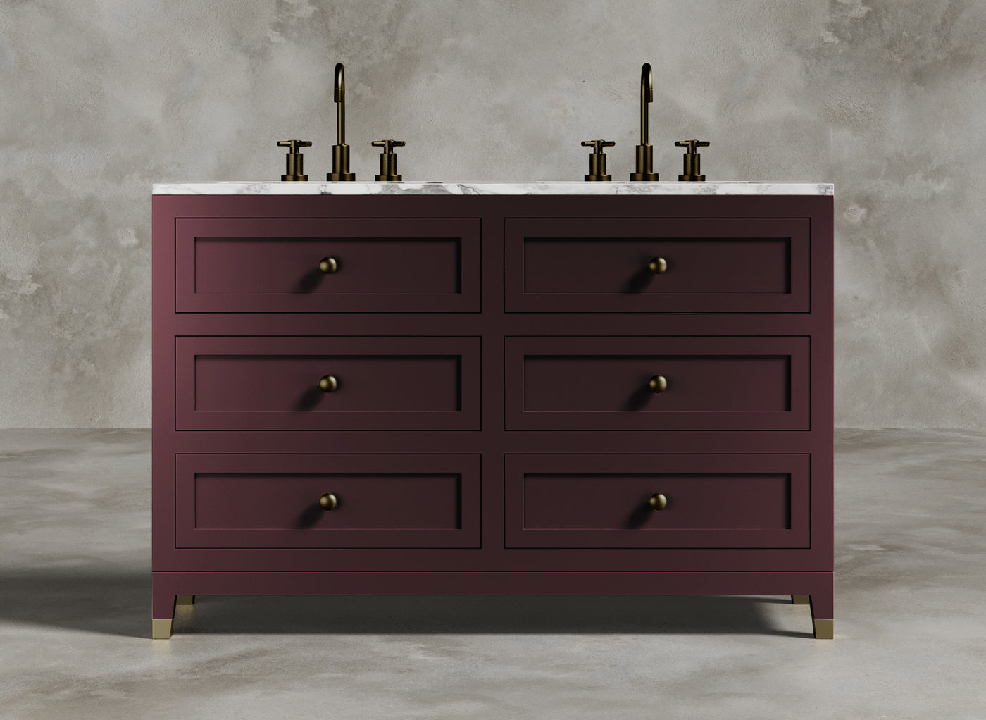 British Handmade Furniture I Bathroom Vanity I Merlot I Burgundy