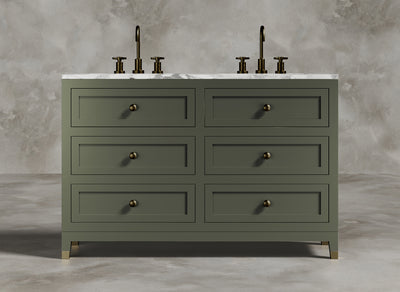 British Handmade Furniture I Bathroom Vanity I Viridian I Olive Green