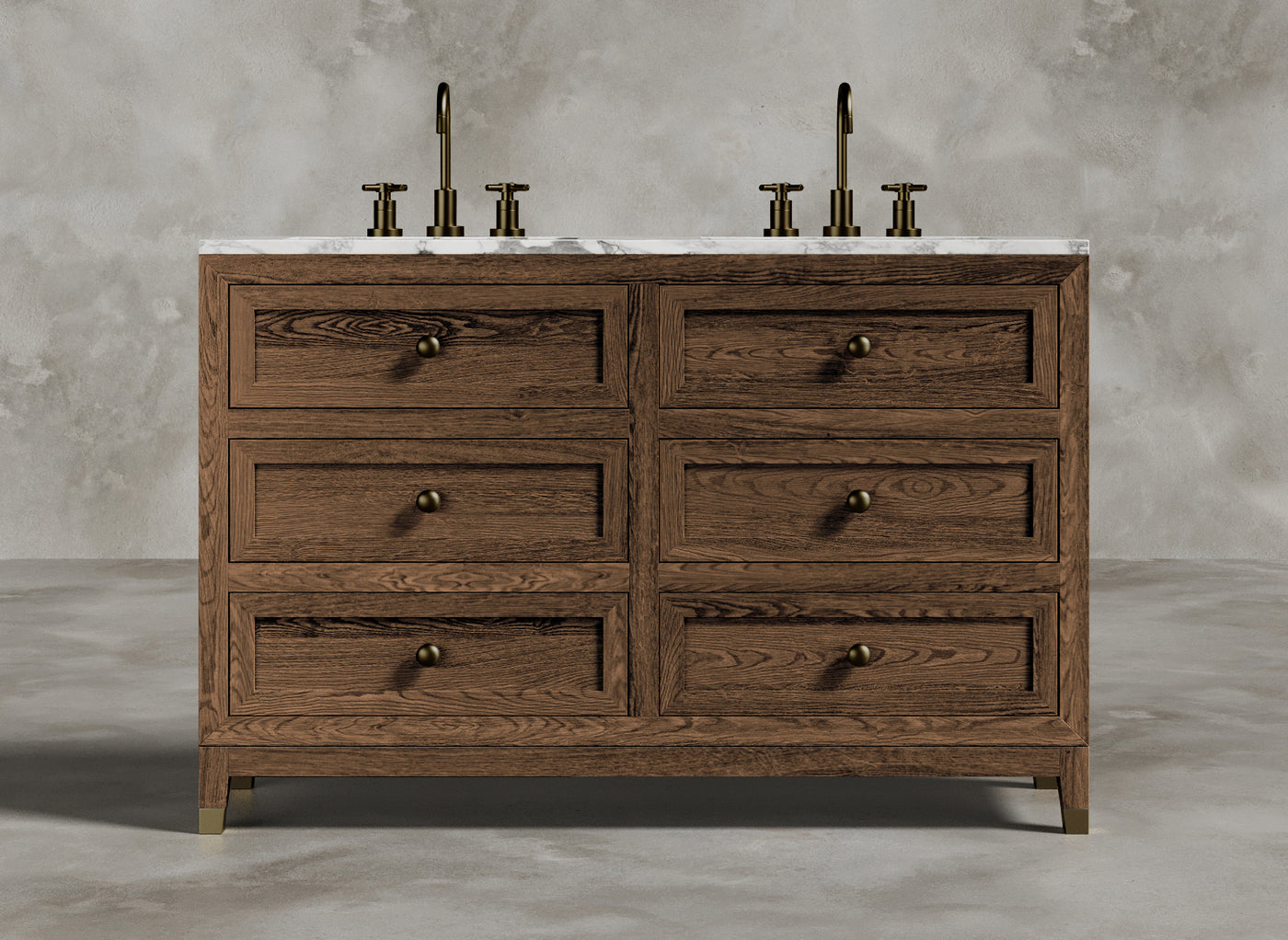 British Handmade Furniture I Bathroom Vanity I Chamoisee I Light Brown