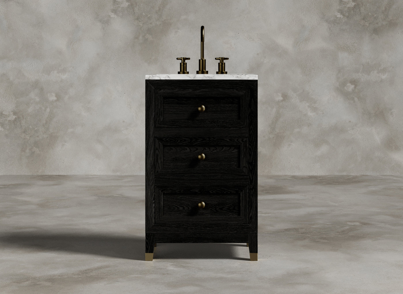 British Handmade Furniture I Bathroom Vanity I Rich I Black