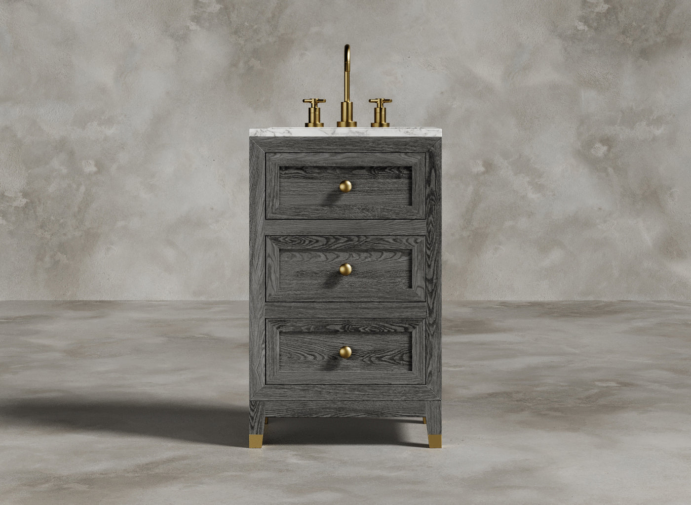 British Handmade Furniture I Bathroom Vanity I Oxford I Light Grey