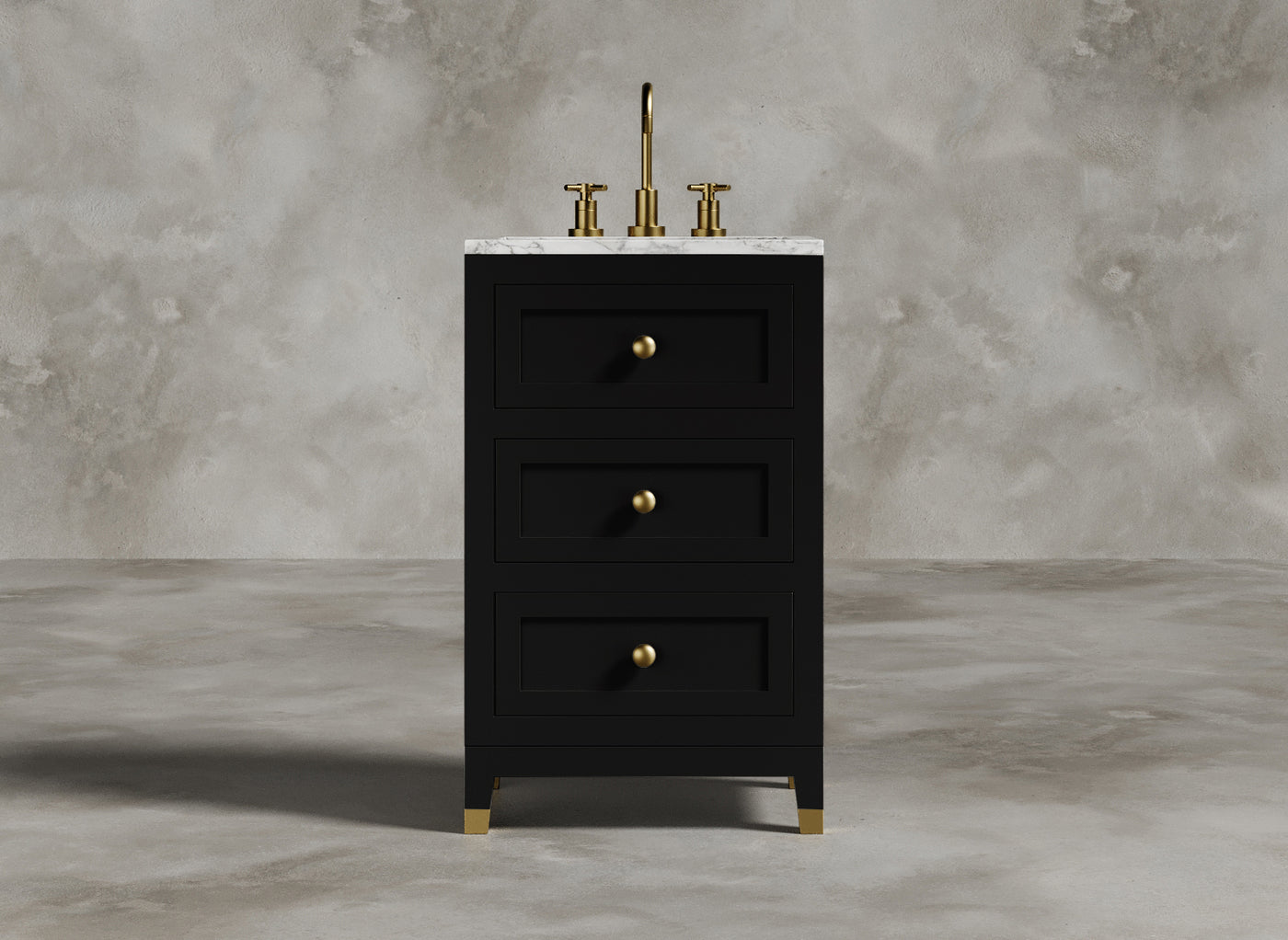 British Handmade Furniture I Bathroom Vanity I Sable I Black