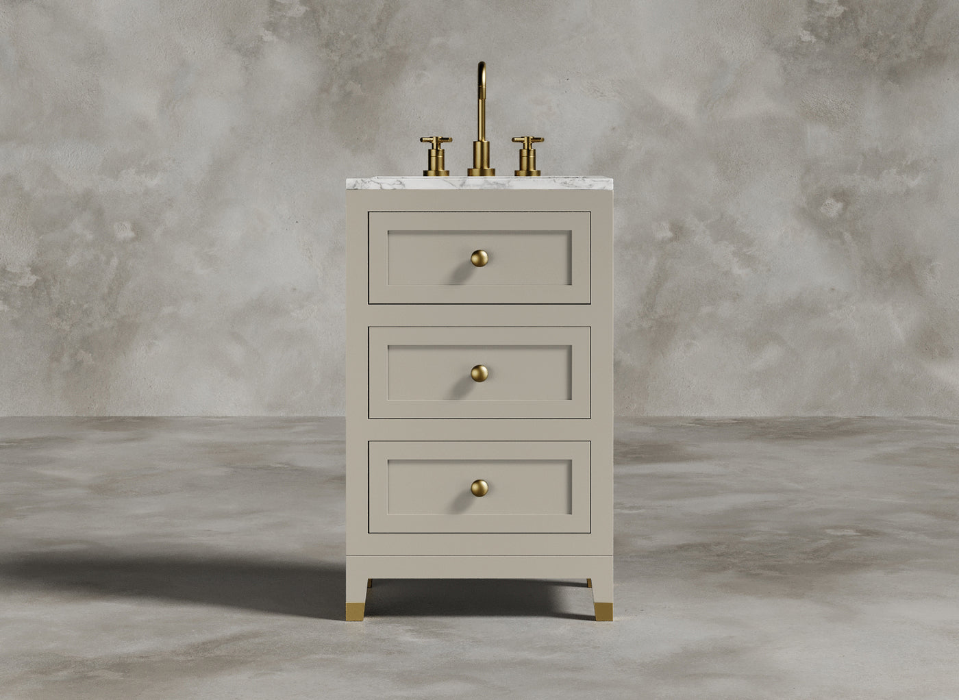 British Handmade Furniture I Bathroom Vanity I Chiffon I Warm Cream