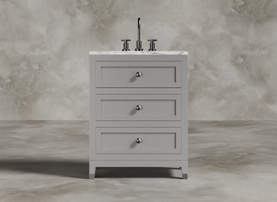British Handmade Furniture I Bathroom Vanity I Pewter I Light Grey