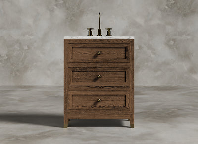 British Handmade Furniture I Bathroom Vanity I Chamoisee I Light Brown