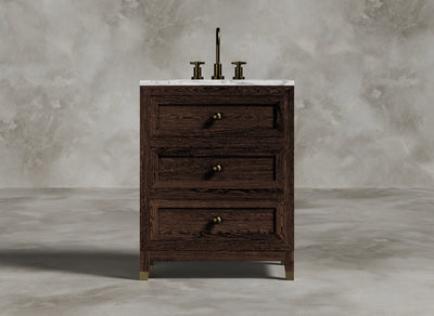 British Handmade Furniture I Bathroom Vanity I Cedar I Medium Brown