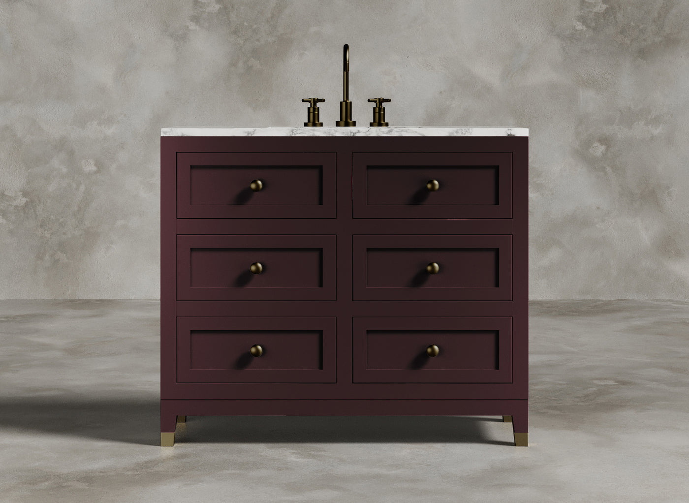 British Handmade Furniture I Bathroom Vanity I Merlot I Burgundy