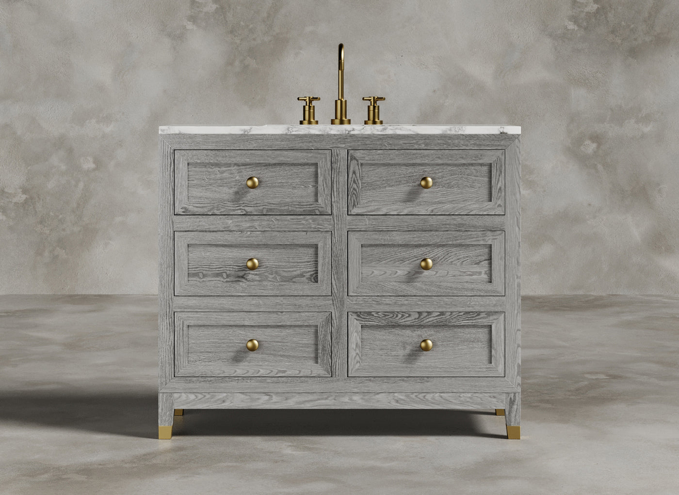 British Handmade Furniture I Bathroom Vanity I Dove I Light Grey