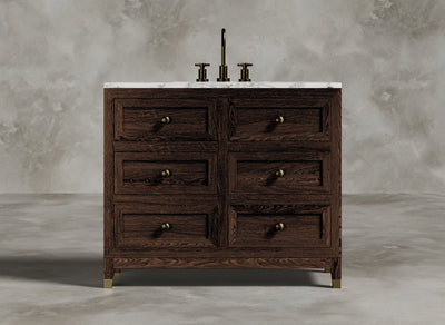 British Handmade Furniture I Bathroom Vanity I Cedar I Medium Brown