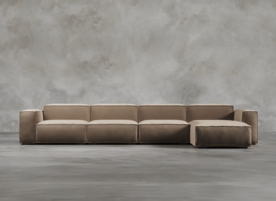 Modular Sofa I Odette I Natural Hessian I Taupe