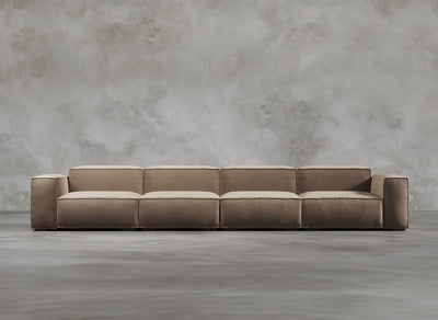 Modular Sofa I Odette I Natural Hessian I Taupe