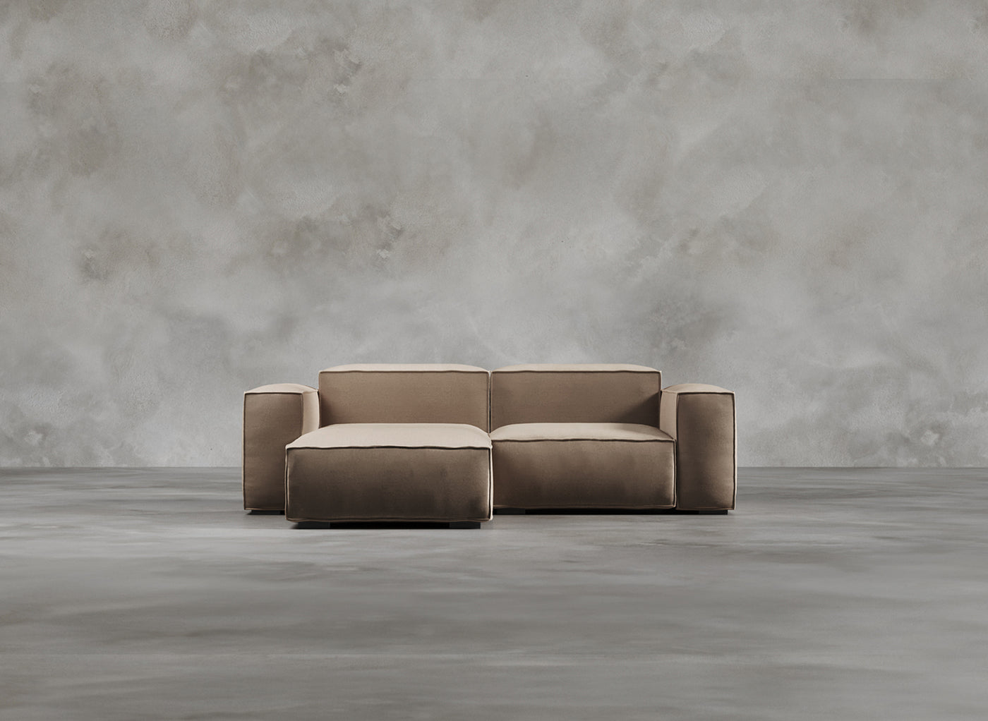 Modular Sofa I Odette I Natural Hessian I Taupe