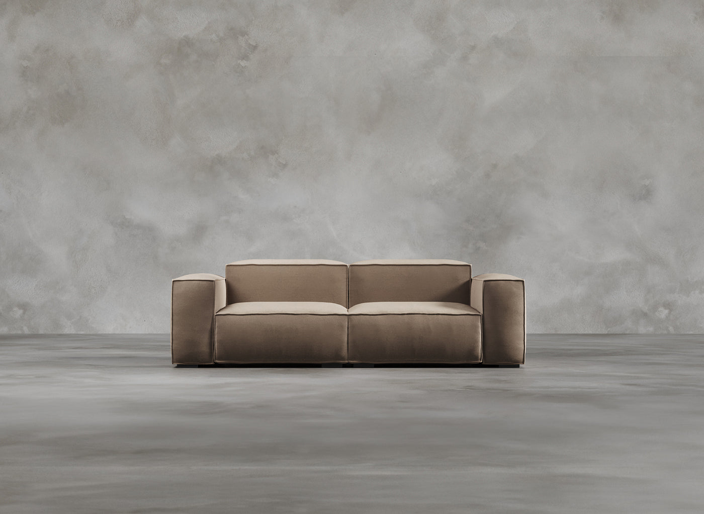 Modular Sofa I Odette I Natural Hessian I Taupe