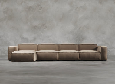 Modular Sofa I Odette I Natural Hessian I Taupe