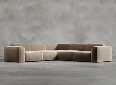 Modular Sofa I Odette I Natural Hessian I Taupe