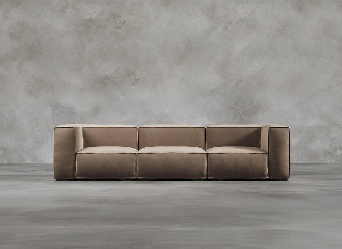 Modular Sofa High I Odette I Natural Hessian I Taupe