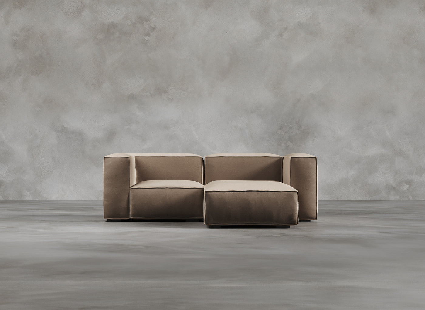 Modular Sofa High I Odette I Natural Hessian I Taupe