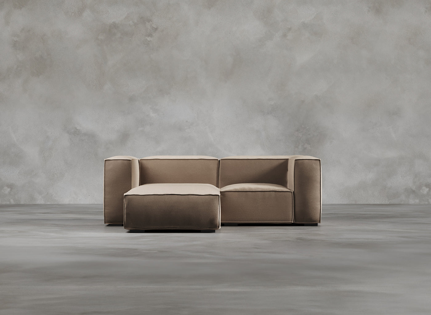 Modular Sofa High I Odette I Natural Hessian I Taupe