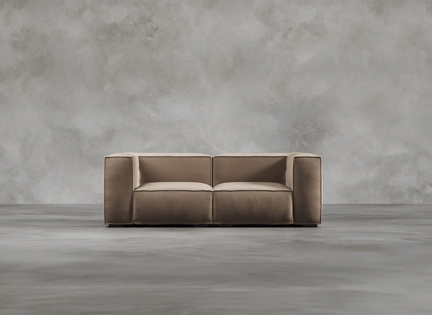 Modular Sofa High I Odette I Natural Hessian I Taupe