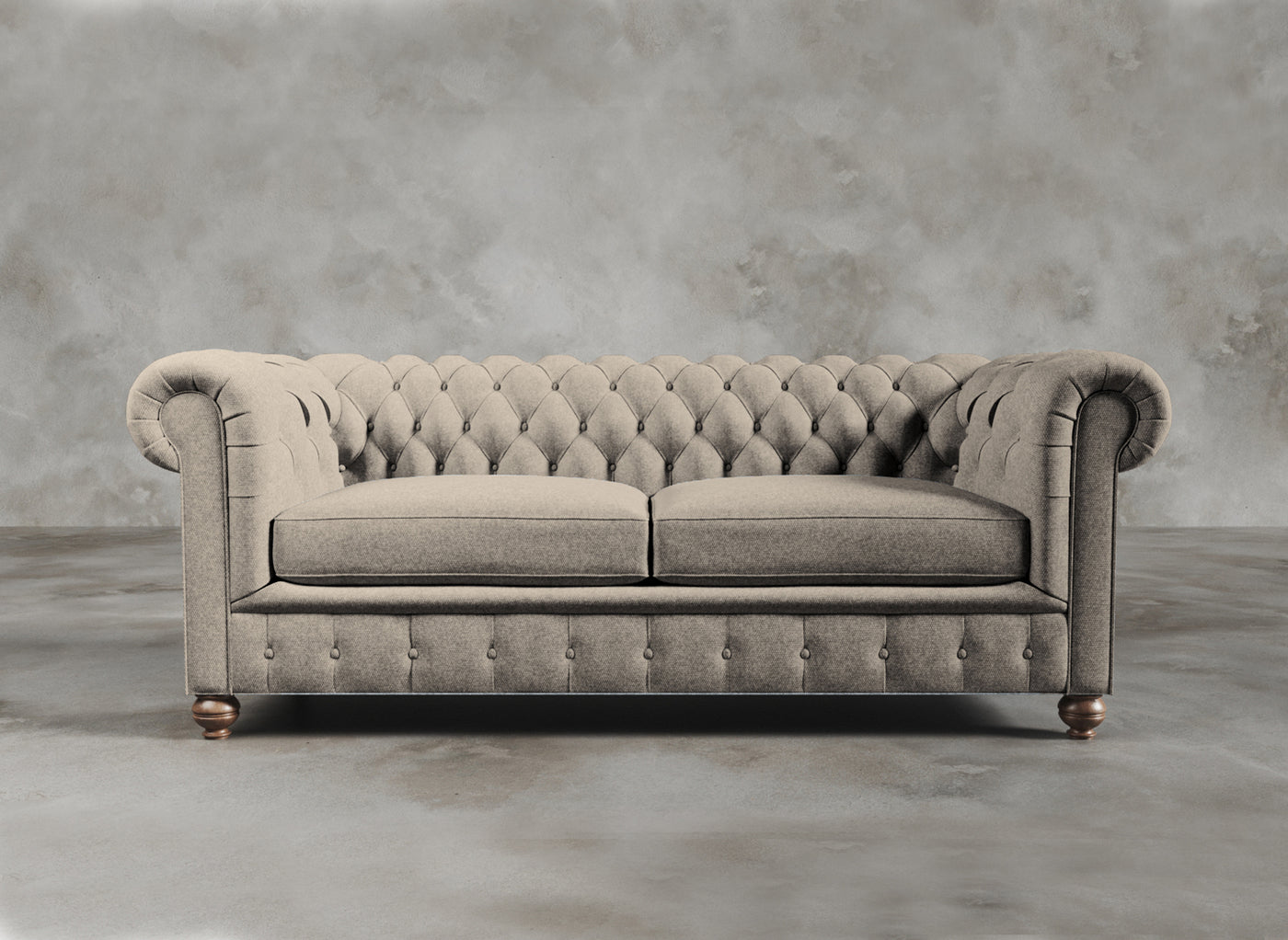 Chesterfield Sofa I Davenport I Muslin I Beige