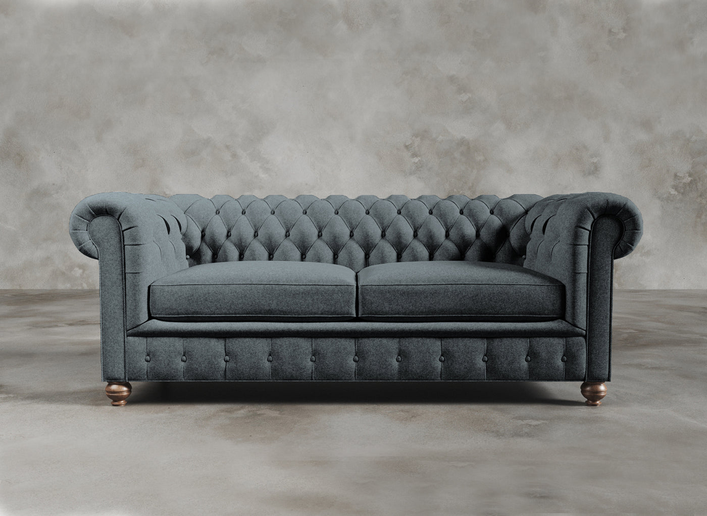 Chesterfield Sofa I Davenport I Anchor I Medium Grey