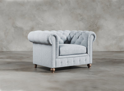 Chesterfield Sofa I Davenport I Lace I Light Blue