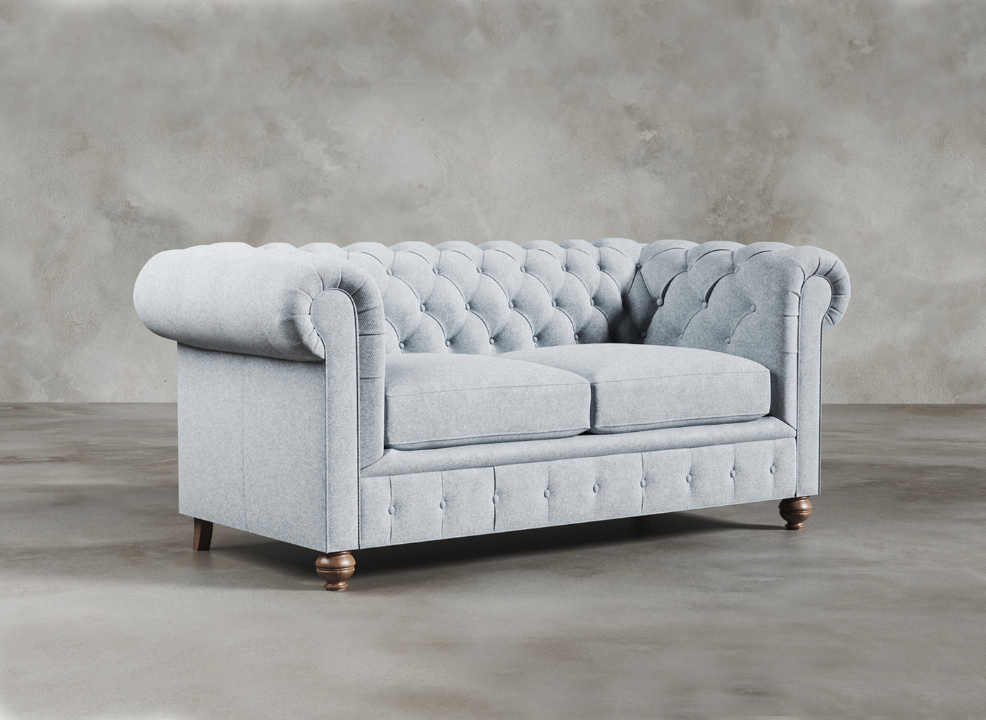 Chesterfield Sofa I Davenport I Lace I Light Blue