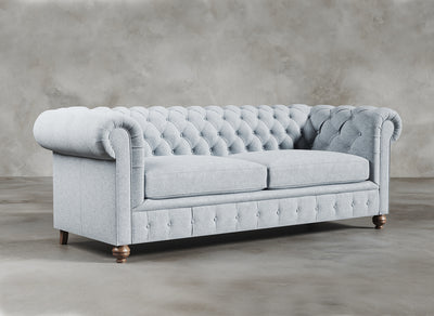 Chesterfield Sofa I Davenport I Lace I Light Blue