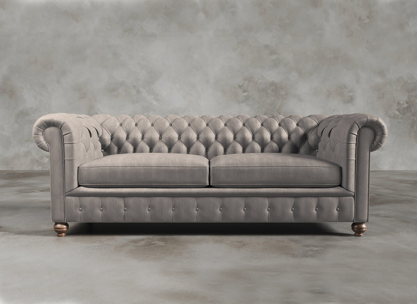 Chesterfield Sofa I Belvedere I Porpoise I Warm Grey