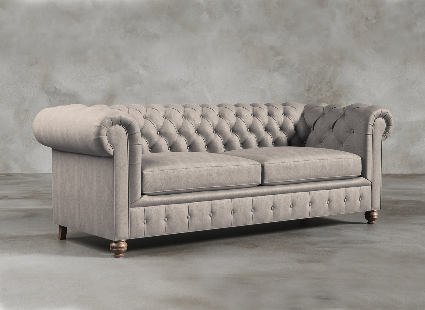 Chesterfield Sofa I Belvedere I Porpoise I Warm Grey