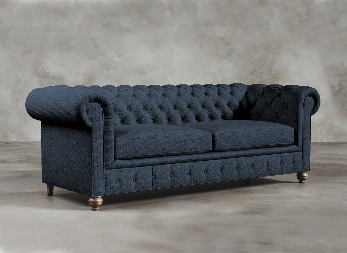 Chesterfield Sofa I Kensington I Azure I Dark Blue