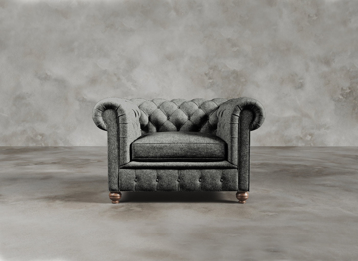 Chesterfield Sofa I Kensington I Fiord I Medium Grey