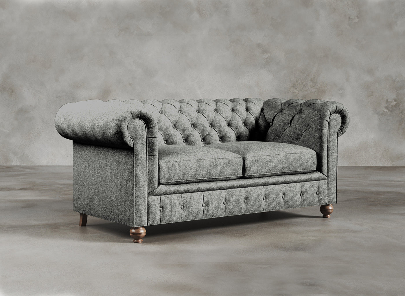 Chesterfield Sofa I Kensington I Fiord I Medium Grey