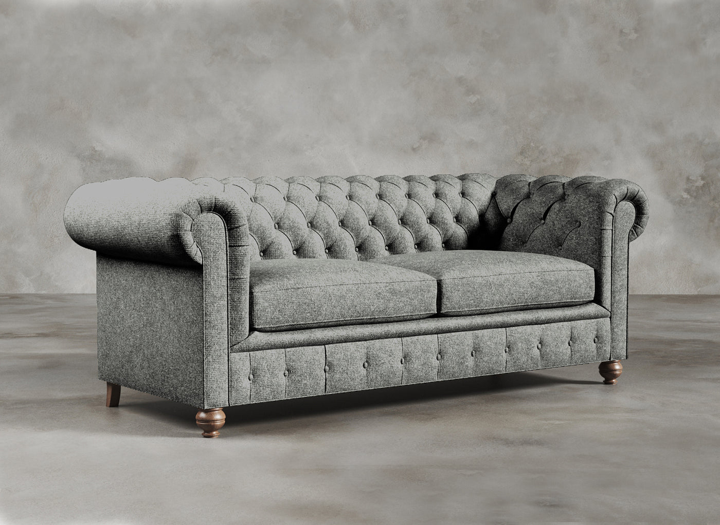 Chesterfield Sofa I Kensington I Fiord I Medium Grey