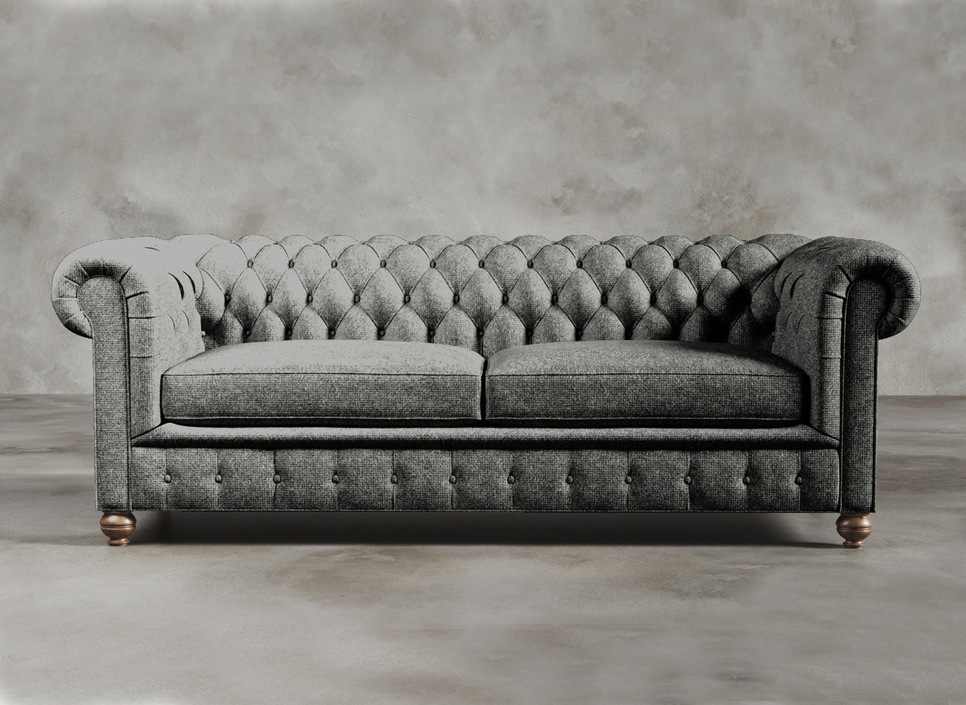 Chesterfield Sofa I Kensington I Fiord I Medium Grey